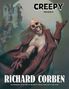 "CREEPY presents RICHARD CORBEN" oben. Verfallenes Haus und gespenstische Figur mit verzerrtem Gesicht in bedrohlicher Pose., Buch