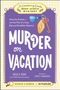 Texte: "A Cranberry Creek Word Search Mystery," "Murder on Vacation." Illustration: Lila Hintergrund, Schlüssel, Etikett., Buch