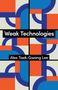 „Weak Technologies“ und „Alex Taek-Gwang Lee“. Geometrisches Muster in Blau, Orange und Grau.