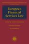 "European Financial Services Law, Article-by-Article Commentary, Lehmann/Kumpan, Second Edition" auf rotem Hintergrund., Buch