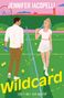 Der Text "Jennifer Iacopelli, Wildcard, She's met her match" steht über einer Tennisplatz-Illustration mit zwei Personen., Buch