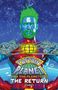 "CAPTAIN PLANET AND THE PLANETEERS: THE RETURN" steht über einer Figur mit blauem Gesicht und grünem Haar im Weltraum., Buch