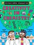 "Science Needs Imagination. Creativity in Chemistry. Written by Kay Barnham. Illustrated by Ben White."  
Illustration: Zwei Wissenschaftler mit Brillen, chemische Symbole.