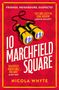 "Friends. Neighbours. Suspects? 10 Marchfield Square. 'Cosy and classy' - Janice Hallett. 'Brilliant!' - Alex Hay. Nicola Whyte."

Ein Fernglas auf rotem Hintergrund.