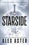"Starside" in großer Schrift, darunter "Alex Aster". Ein Schwert umgeben von Blitzen und Splittern.