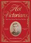"Hot Victorians: Meet Your Dream Man From The Past" auf rotem Hintergrund mit Vintage-Foto und goldenen Ornamenten., Buch