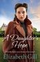 "A Daughter's Hope" und "Will she find a new home of her own?" sowie "Elizabeth Gill" stehen vor einer Frau im Mantel und einem Haus im Hintergrund., Buch
