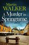 "Martin WALKER, A Murder in Springtime, Daily Mail." Historischer Platz mit gelben Gebäuden und Cafés unter dramatischem Himmel., Buch