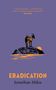 Text: „ERADICATION, Jonathan Miles“. Illustration: Ziege auf einem Felsen mit untergehender Sonne im Hintergrund.