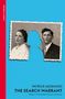 "Patrick Modiano, The Search Warrant. Gewinner des Nobelpreises für Literatur." Zwei Personen auf einem alten Foto., Buch