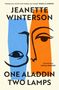 "One Aladdin Two Lamps" von Jeanette Winterson. Illustration: Zwei stilisierte Gesichter in blau und orange., Buch