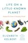 „LIFE ON A LITTLE-KNOWN PLANET“; Zeichnung mit Insekten, einer Blume, einer Raupe, einem Blatt und einer Weltkugel., Buch