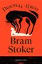 „Dracula's Guest“, Bram Stoker. Schwarzer Wolf über weißer Person auf rotem Hintergrund., Buch