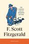 Text: "THE CURIOUS CASE OF BENJAMIN BUTTON" und "F. Scott Fitzgerald". Illustration: Ein Mann im Anzug auf einem Stuhl mit einem Schatten., Buch