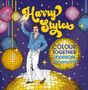 "Harry Styles"; "Colour Together Unofficial Colouring Book". Illustration: Person mit Mikrofon, bunte Discokugeln, Sterne., Buch