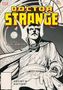 "DOCTOR STRANGE" in großer, gelber Schrift. Darunter schwarz-weißes Bild von Doctor Strange in dramatischer Pose., Buch