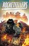 "The Rocketfellers Volume Two" steht oben. Eine Figur kriecht durch brennende Lava, während ein Auge auf einer Hand liegt., Buch