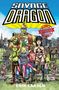 "Savage Dragon". "Welcome to San Francisco". Eine große, grüne Figur mit Irokesenschnitt steht inmitten einer Gruppe bunter Charaktere., Buch
