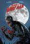 "Blood of the Wolf Man" steht unter einem Vollmond. Eine Illustration eines Werwolfs mit blutigen Klauen, er schreit., Buch