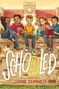 „SCHOOLED“ in großen Buchstaben, darunter „author of Roll with It“ und „JAMIE SUMNER“. Illustration zeigt fünf lächelnde Jugendliche auf einer Mauer vor einer Schule mit Turmuhr., Buch