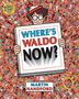 „WHERE’S WALDO NOW?” steht auf einem Schild. Illustration: Ein Mann mit Brille in roter Mütze, viele Figuren im Hintergrund.