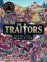 "The Traitors: The Official Search & Find.“ Die Illustration zeigt eine belebte mittelalterliche Szene mit vielen Menschen.