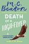 „Death of a High-Flyer“, „M.C. Beaton“, Adler fliegt vor grünem Hintergrund., Buch