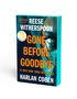 „Gone Before Goodbye“, Reese Witherspoon, Harlan Coben, #1 New York Times Bestseller. Großes Auge im Hintergrund.