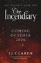 "The Selvaren Book Two: The Incendiary. Coming October 2026. LJ Claren. A passionate and thrilling fantasy romance." Hintergrund in Flammenoptik., Buch