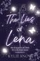 "The Lies of Lena" von Kylie Snow. Schmetterlinge, ein Dolch mit Rose und Sterne auf dunklem Hintergrund., Buch