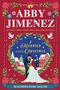 "ABBY JIMENEZ: A MARRIED LITTLE CHRISTMAS." Illustration eines Paares vor einer verschneiten Kulisse, weihnachtlich dekoriert., Buch