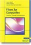 Buchcover: Titel "Fibers for Composites", Autoren Volker Altstädt, Hauke Lengsfeld. Abstraktes Design, gelber Hintergrund.