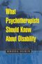 Rhoda Olkin: What Psychotherapists Should Know about Disability, Buch