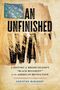 "AN UNFINISHED WAR" steht groß auf einer alten US-Flagge. Unten: "A History of Rhode Island’s 'Black Regiment'...", Buch