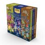 Pokémon Types Box Set Collection Vol. 5. Bunte Illustrationen von Käfer-, Drachen- und Boden-Pokémon auf einem Karton.