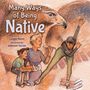 "Many Ways of Being Native" steht auf einer Illustration mit drei Menschen und einem großen Adler im Hintergrund.