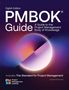 PMBOK Guide, Eighth Edition. A Guide to Project Management Body of Knowledge. Runde, bunte Grafik auf dunklem Hintergrund., Buch