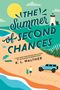 „The Summer of Second Chances“ von K. L. Walther. Strand-Illustration mit Leuchtturm, Sonne, Paar und Auto., Buch