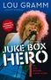 Buchtitel: "Juke Box Hero". Name: Lou Gramm. "Updated Paperback Edition". Sänger mit Mikrofon. Rock 'n' Roll Thematik., Buch