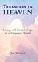 Oben steht „Treasures in Heaven“, darunter „Living with Eternal Hope in a Temporary World“. Der Autor ist Jim Wendorf. Im Hintergrund Wolken und Lichtstrahlen., Buch