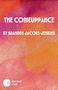 "The Comeuppance" von Branden Jacobs-Jenkins. Im Hintergrund verlaufende Farben in Orange, Pink und Rot.