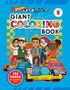 Text: "Hot Wheels Let's Race", "Giant Coloring Book", "192 Pages of Coloring Fun!". Illustration mit fröhlichen Kindern und Autos., Buch