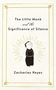 "The Little Monk and the Significance of Silence" Zacharias Heyes. Illustration: Kleiner Mönch mit einem strahlenden Hintergrund.