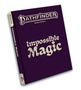Auf dunkelviolettem Hintergrund steht: "Pathfinder Second Edition" und "Impossible Magic" in verschnörkelter Schrift., Buch