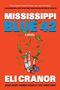 "MISSISSIPPI BLUE 42" von Eli Cranor. Illustration: Footballspieler fällt, Geld fliegt herum. Hintergrund orange., Buch