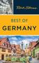 „BEST OF GERMANY“ in blauer Schrift. Darunter Fachwerkhäuser mit bunten Fassaden und einer gepflasterten Straße.