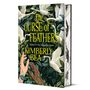 "The Curse of Feathers" von Kimberly Bea. Hand und weiße Vögel fliegen in dichtem grünen Laub.