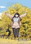 "Flying Witch 14", darunter steht "Chihiro Ishizuka". Eine junge Frau springt fröhlich vor herbstlichem Baum, begleitet von Katze., Buch