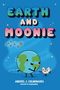 Text: "Earth and Moonie", "Andrés J. Colmenares, Creator of Wawawiwa". Illustration: Erde und Mond mit fröhlichen Gesichtern.