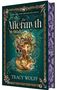 "The Aftermyth: Mythfall" und "Tracy Wolff" steht darauf. Goldene Medusa-Büste mit Schlangen, umgeben von mythischen Tieren.